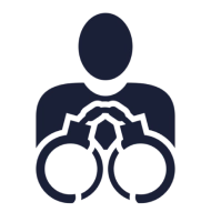 Icon of a person wearing binoculars.